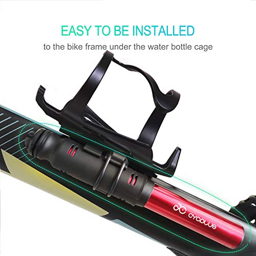 image for CYCPLUS Mini Portable Bike Tire Pump Bicycle Fram Mount Pump Fits Pres