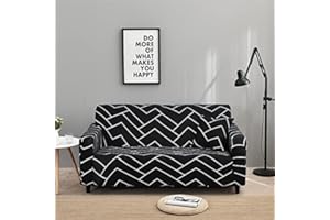 HOOBUY Printed Sofa Cover Stretch Couch Covers Patterned Loveseat Slipcovers for 2 Seater Cushion Couch Love Seat Set (HZ, 2 Seater/Loveseat)