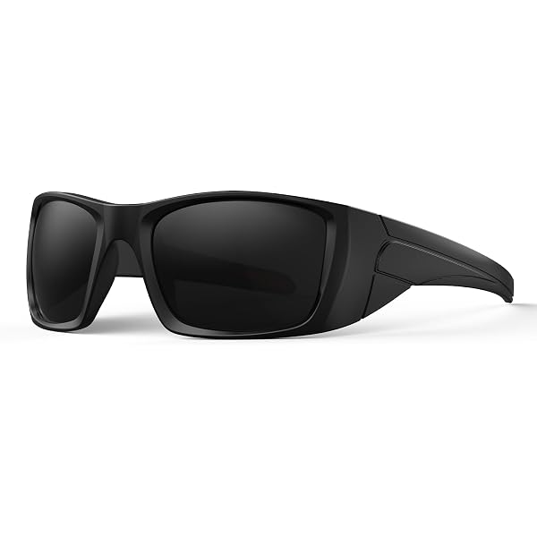 ShadyVEU Super Dark Cat 4 Sunglasses For Migraine & Light Sensitivity - UV400, Black, Rectangular