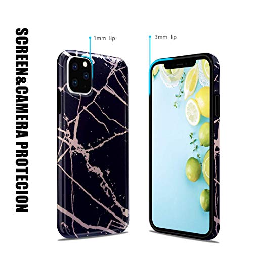 iPhone 11 Pro Max 2019 6.5 Case, Ranyi Gold Stamping Marble Pattern [Support Wireless Charging] Shock Absorbing Resilient TPU Rubber/Silicone Case for Apple 2019 6.5 Inch iPhone 11 Pro Max (3) - Thumbnail 2