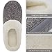 Women's Cozy Woolen Yarn Knitted Slippers Memory Foam Plush Lining Slip-On House Shoes w/Anti-Slip Sole, Indoor/Outdoor (Large/9-10 B(M) US, Gray)