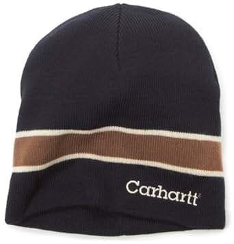 Carhartt Men's Striped Knit Hat, Midnight (Closeout), One Size at Amazon Menâs Clothing store: