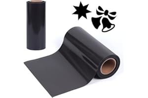 Japard Magnetic Sheet Roll 22ft x 12 Inch Non Adhesive 39.3 Mil Thick Flexible Magnets for Vehicles Car Signs Craft Die-Cut Garage Door Christmas Decoration Black