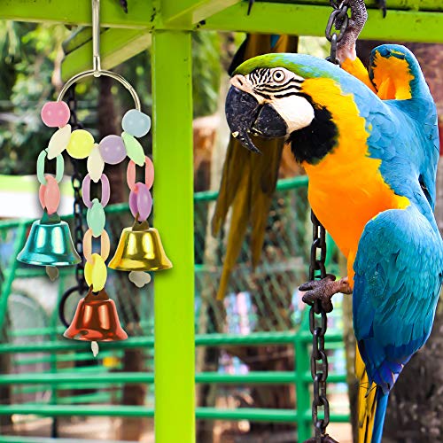 Dutch Brook Bird Swing Chewing Toys, 7 Packs Parakeet Bird Cage Toys Swing Chewing Hanging Parrot Perches with Bell,Wooden Ladder Hammock for Cockatiels,Budgie and Lovely Birds - Thumbnail 6