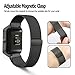 Hagibis Compatible Fitbit Blaze Band with New Metal Frame Milanese Loop Stainless Steel Bracelet Strap Magnet Lock Band for Fitbit Blaze Smart Watch-Small Large Black Sliver Rose Gold (Black, Small)