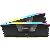 CORSAIR Vengeance RGB DDR5 RAM 32GB (2x16GB) 6000MHz CL38 Intel XMP iCUE Compatible Computer Memory - Black (CMH32GX5M2B6000C