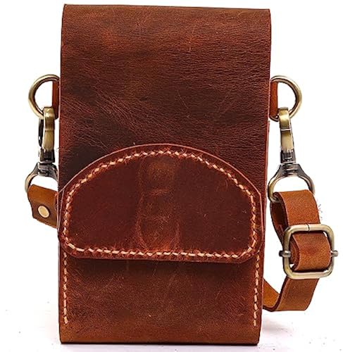 Handmade Phone Wallet Case, Mens Crossbody Bag, Cell Phone