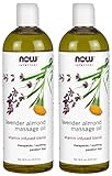 NOW Solutions Lavender Almond Massage Oil, 2 Count