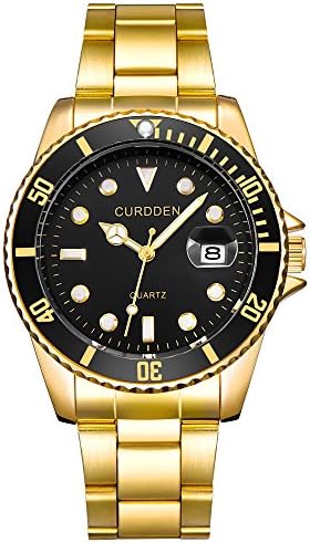 Frunalte watch, Men's Watches Business Fashion Military Stainless Steel Date Sport Quartz Analog Wrist Watch Clearance