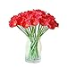 Mandy's 30pcs red Poppies Silk Artificial Flowers 12.5