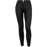 FREDDY WRUP Faux Leather - Mid Rise - Full Length - Black