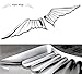 1 Pair Silver Angel Wings Emblem 3D Metal Car Auto Motorcycle Symbol Totem Badge Sticker Car Tuning Styling