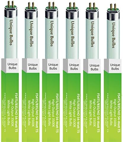 (Pack of 6) F54T5/835/HO 54-Watt T5 High Output 3500K White Light Bulbs