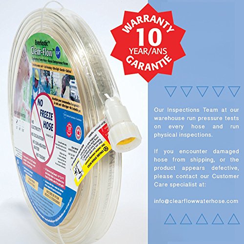 Clear Flow® Water Garden Hose (50 ft) the Best Flexible Lightweight