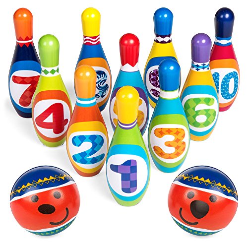image for Best Choice Products Kids Sports Soft Lightweight Foam Bowling Toy Set