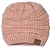 Thick Soft Knit Oversized Beanie Cap Hat - India Pink