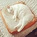 PUJUN Toast Cute Pet Beds Foam-Mattress for Dogs & Cats – Soft Quilted Cushion Mat - Rectangular Fits Crate, Carrier & Kennel (Small)