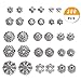 JEWMAY 300Pcs Tibetan Silver Bead Caps Metal Spacers Jewelry Findings Accessories for Bracelet Necklace Jewelry Making