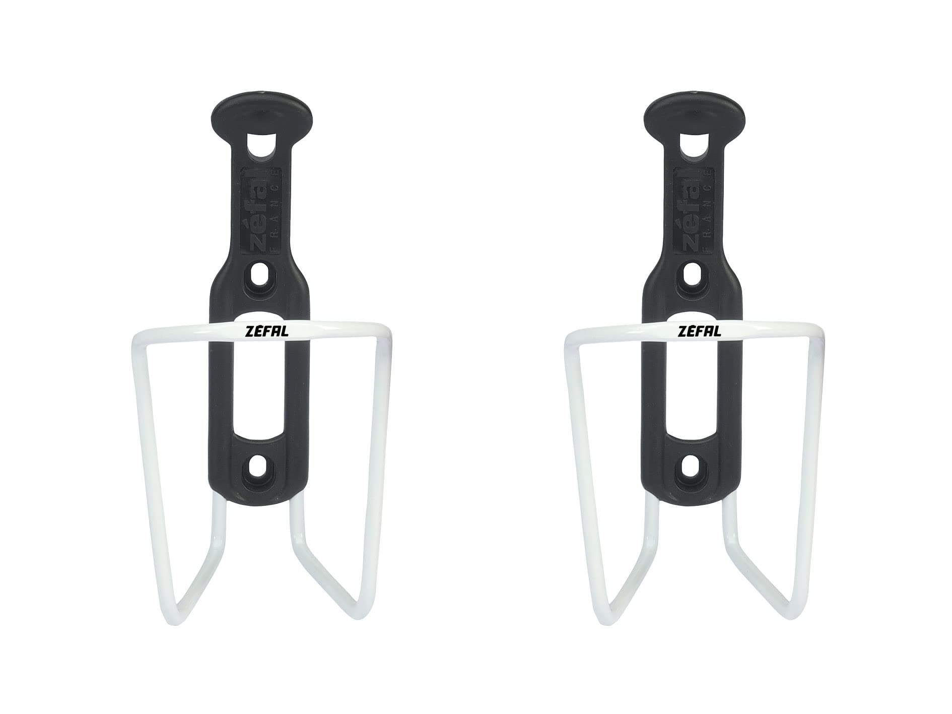 ZEFAL Bundle Pack - Aluplast 124 Aluminium Bicycle Water Bottle Cage, Universal, White, 2 Pack