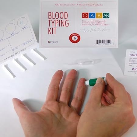 Amazon Com Blood Type Kit Also Includes 1 Eldoncard 1 Lancet Gauze Alcohol Wipe Micropipette Health Personal Care