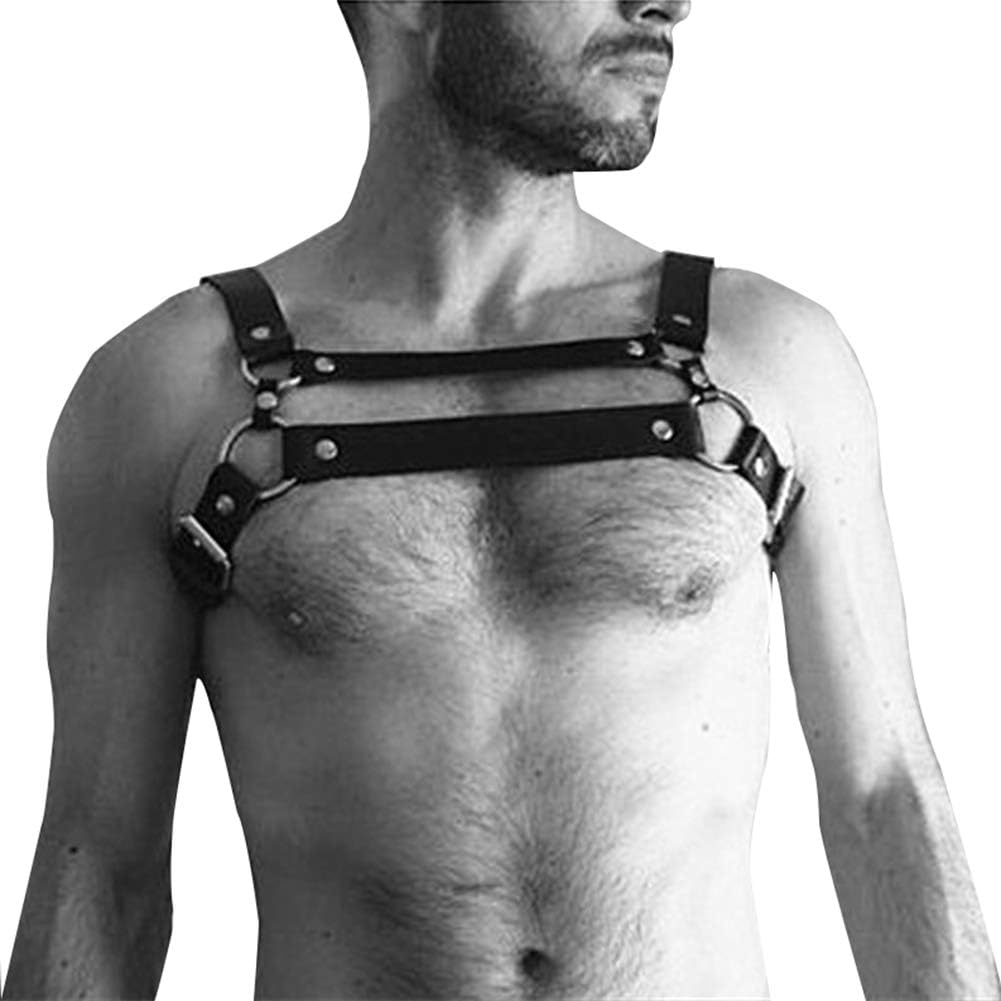Men's Leather Body Chest Harness Belt Adjustable Buckle Straps Clubwear Costume