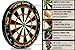 IgnatGames Professional Dart Board Set - Bristle Tournament Dartboard with Staple-Free Ultra-Thin Wire Spider for Higher Scoring Potential + Darts Measuring Tape and Darts Game eBook