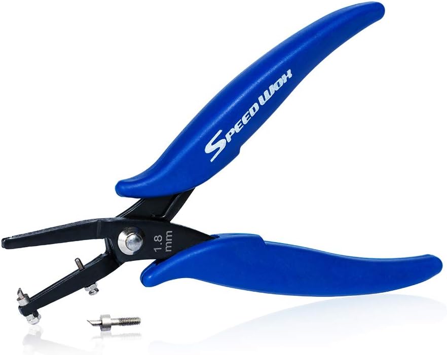 SPEEDWOX Metal Hole Punch Pliers for Jewelry 1.8mm Diameter Round Hole