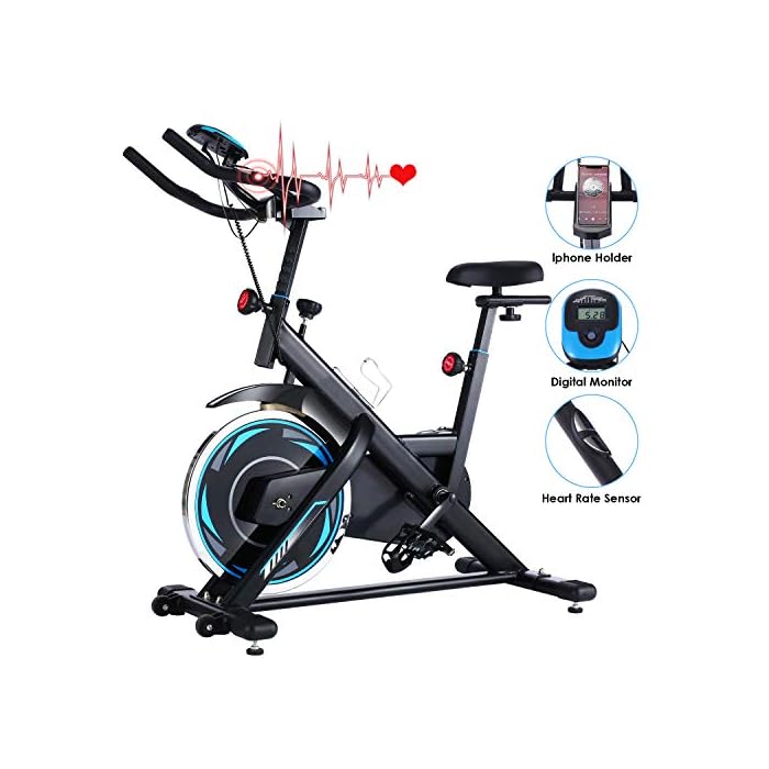 ANCHEER Exercise Bike Stationary, 40 Lbs Weight Capacity Indoor