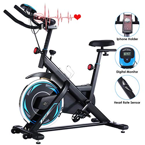 ANCHEER Exercise Bike Stationary, 40 Lbs Weight Capacity Indoor
