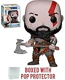 Funko Pop! Games: God of War - Kratos with Axe Vinyl Figure (Includes Compatible Pop Box Protector Case)