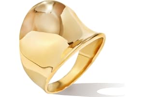 14K Gold Rings for Women Chunky Gold Rings That Don't Tarnish Size 6-10 Statement Rings for Women Chunky Gold Jewelry