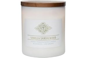 Vanilla Sandalwood Scented Jar Candle, Wellness Collection, Relaxing Aromatherapy Candle, 2 Wick White Jar Soy Blend Wax Cand