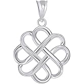 Polished 925 Sterling Silver Endless Love Good Luck Irish Celtic Knot Pendant