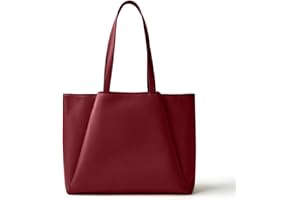 Work Tote Bags for Women 15.6 Inch - Laptop Tote Bag with Zip Compartments - Large PU Leather Office Purse Computer Briefcase