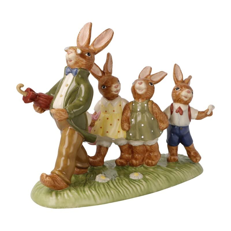 Goebel 66-845-34-1 Rabbit Figurine Hiking Day Porcelain 19 x 15 cm
