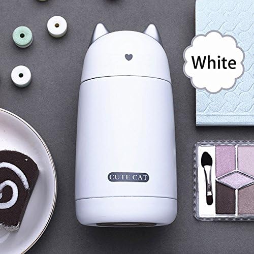 Shop24Hrs 330ml Cartoon Cat Thermos For Kids Vacuum Insulated Water Bottle Vacuum Flask Tea Cup Mug White Color
