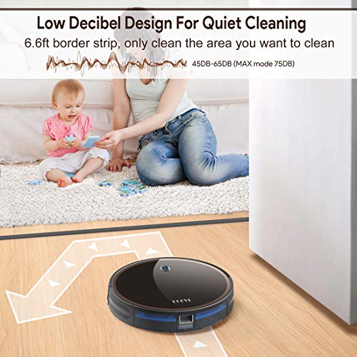 GOOVI Robot Vacuum, 2000Pa Robotic Vacuum Cleaner (Slim) Max Suction