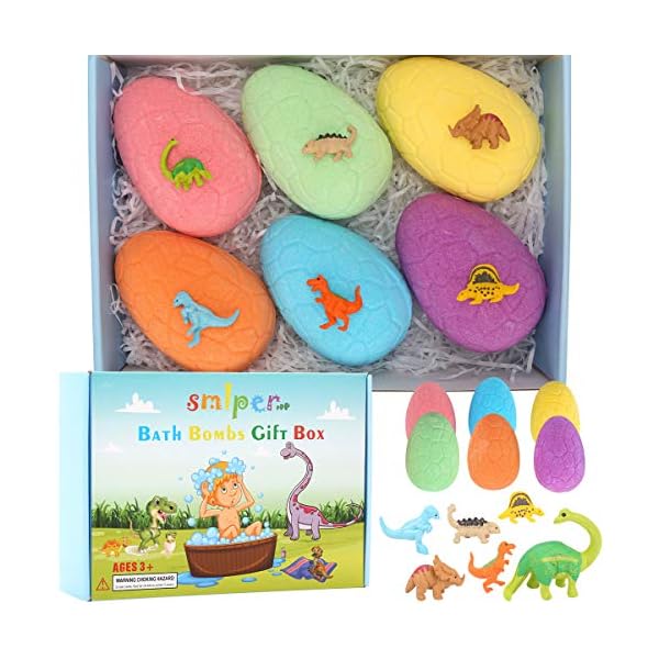 Bath-Bombs-for-Kids-with-Surprise-Inside-6PCS-Dino-Egg-Handmade-Natural-Fizzy-Bath-Bombs-Dinosaur-Toys-for-Girls-Boys-Birthday-Easter-Gift-Set Bath Bombs for Kids with Surprise Inside, 6PCS Dino Egg Handmade Natural Fizzy Bath Bombs Dinosaur Toys for Girls Boys…