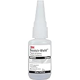 3M Scotch-Weld Plastic &amp; Rubber Instant Adhesive PR100, Clear, 20 Gram | 1 Bottle, Low Viscosity, Fast Handling Time and Cure