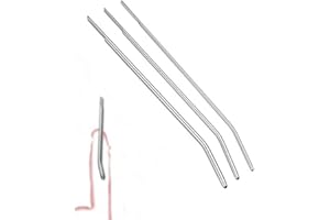 A set of 3 Pieces 220mm Men's Smooth Metal Urethral Fitness Probe Curved Stainless Steel Exercise Protection Accessory-cahlM6