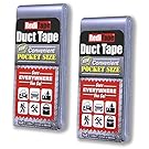 RediTape Pocket Duct Tape 2-Pack | 1.88 inches x 5 yards per Flat Pack (Twin Silver)