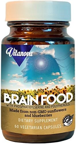 Brain Food Natural Brain Function Support for Memory, Focus and Clarity - Mental Performance Booster Formula-60 Tablets