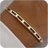 Awinesn Gold Bangle Bracelets for Women, 18K Gold/Silver Plated Bangles for Women Gold Bracelets for Women Cuff Bracelet Tarnish Free Jewelry for Women Accessories for Her Gifts