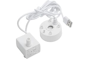 Portable USB Mist Machine All in One Water Pump Atomizer with Colorful Lighting for Special Occasions (White)