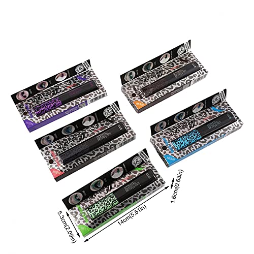 5 Colors 4D Silk Fiber Color Mascara, Female Long-lasting Curling Mascara, Waterproof Thickening And Lengthening Mascara (Blue)