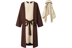 Daddy's New Fishing Buddy Boys Kids Jesus Costume Biblical Outfits Halloween Religious Headscarf Suit