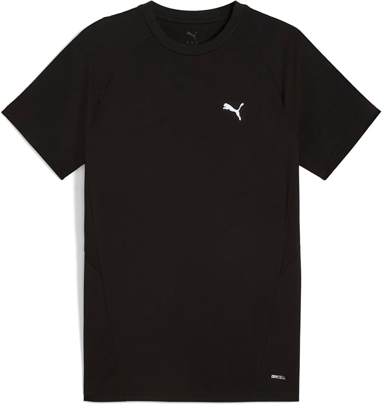 Unisex EVOSTRIPE Tee T-Shirts, PUMA Black, M — Foto 1 von 6