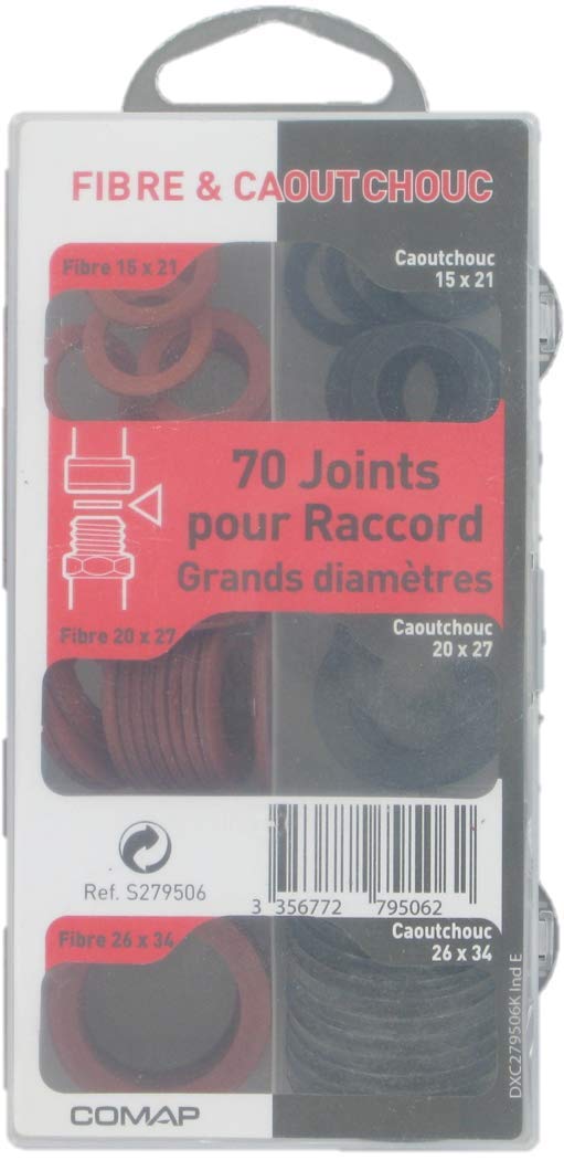 Set of Large Fibre and Rubber Seals for Coupling
