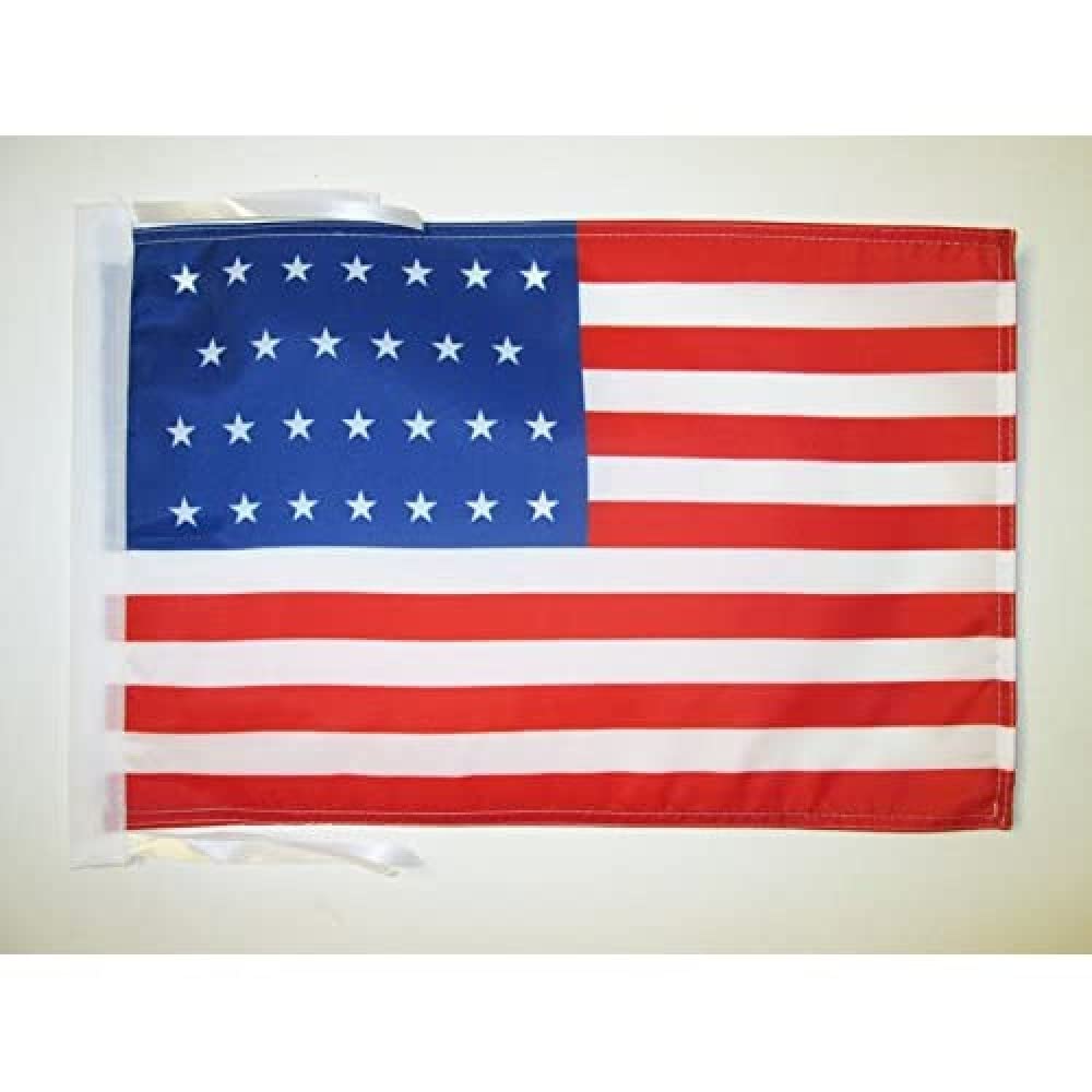 AZ FLAG - United States 1845-1846 27 stars Flag - 18'' x 12'' - 100% Polyester USA - american historic Small Banner with Two Cords - Fade Resistant - Vivid Colors - 18x12 in - 45x30 Cm โ image 1