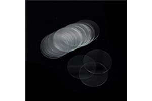 MiZOELEC 100Pcs/lot HELTC Circular Round Microscope Slide Coverslip Cover for Lab Medical Glass Diameter 25mm